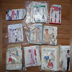 Vtg Sewing Pattern Lot B Simplicity McCalls Butterick - 10 Patterns- Plus Size